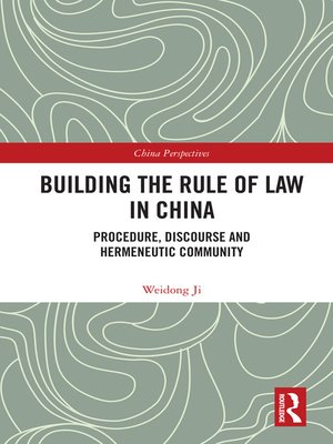 cover image of Building the Rule of Law in China